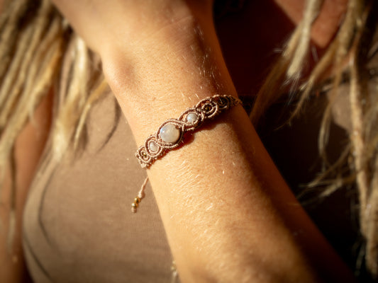 Triple Moonstone Bracelet