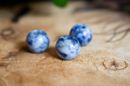 Set of Three Sodalite Dreadlock Beads