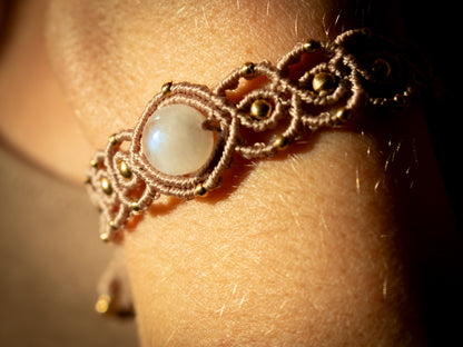Moonstone Macramé Bracelet