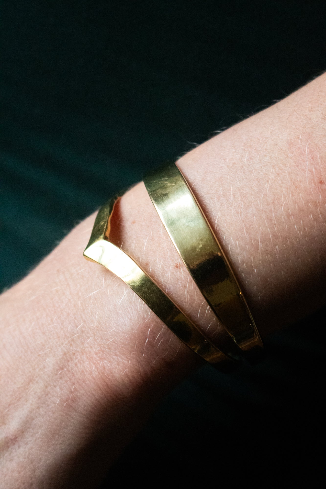 Wave Brass Bracelet