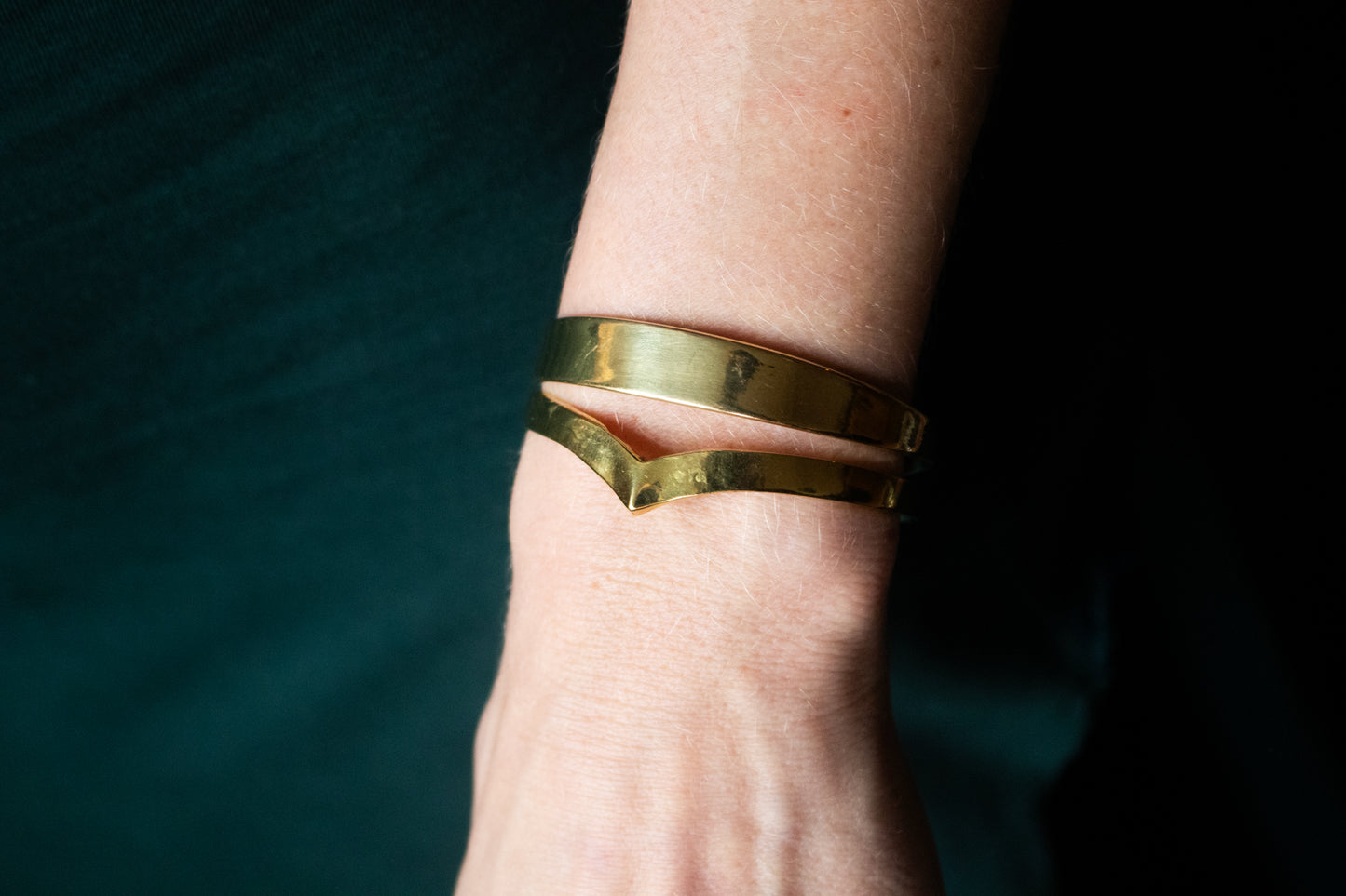 Wave Brass Bracelet